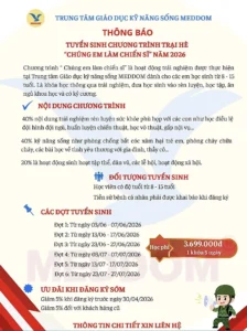 Đăng Ký Trại Hè “Chúng Em Làm Chiến Sĩ” 2026: Cùng Con Rèn Tự Lập Bước Vào Đời
